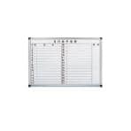 ホワイトボード/幅900×高さ600mm・壁掛き用予定タイプ/ホーローホワイト/TO-HMY609