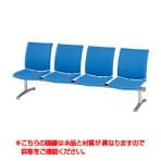 LPシリーズ ロビーチェア 4人用 肘なし レザー張り / LP-4L