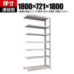 【追加/増設用】TRUSCO スチールラック M5型中量棚 オープンラック 幅1800×奥行721×高さ1800mm 7段 連結 免震樹脂ベース付き 日本製 ネオグレー