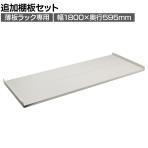 [オプション]TRUSCO スチールラック 薄板ラック用追加棚板セット(棚板分割タイプ) 幅1800×奥行595mm 中受け付き 日本製 ネオグレー