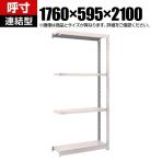 【追加/増設用】TRUSCO スチールラック オープンラック 日本製 M1.5型軽中量棚 幅1760×奥行595×高さ2100mm 4段 連結 ネオグレー
