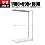 【追加/増設用】TRUSCO M1.5型軽中量棚 幅1460×奥行595×高さ1800mm 3段連結 ネオグレー 780-0584