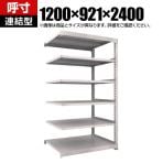 【追加/増設用】TRUSCO M3型中量棚 幅1200×奥行921×高さ2400mm 6段 連結 ネオグレー 351-6067