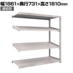 【追加/増設用】TRUSCO M3型中量棚 幅1800×奥行721×高さ1800mm 4段 傾斜2段 連結 484-4416