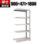 【追加/増設用】TRUSCO M3型中量棚 幅900×奥行471×高さ1800mm 5段 連結 ネオグレー 508-9867