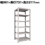 【本体】TRUSCO M3型中量棚 幅900×奥行721×高さ2100mm 6段 単体 ネオグレー 506-5640