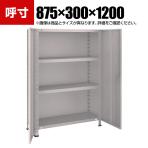 TRUSCO 軽量棚両開扉付き 幅875×奥行300×高さ1200mm 天地4段 ネオグレー 504-2810
