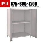 TRUSCO 軽量棚両開扉付き 幅875×奥行600×高さ1200mm 天地3段 ネオグレー 504-2861