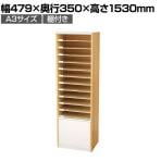 バリュテック・インターナショナル A3用紙整理棚 棚付きタイプ 組み立て式 幅479×奥行350×高さ1530mm PLN-24M