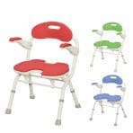 ウェルファン 折りたたみシャワーベンチ FU 入浴関連商品 シャワーチェアー 背付き・肘掛付き