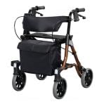 ウェルファン 歩行車 トライリンク ブラウン 高齢者 介護用品 福祉用具 シルバーカー 歩行器 手押し車 歩行補助
