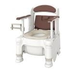 ウェルファン ポータブルトイレ FX-30S らくゾウくん 側方ガードなし アースブラウン 暖房便座 高齢者 介護用品 福祉用具 トイレ 簡易トイレ 簡単トイレ 排泄関連 非常用 介助