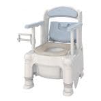 ウェルファン ポータブルトイレ FX-30S らくゾウくん 側方ガードなし ミストブルー ソフト便座 高齢者 介護用品 福祉用具 トイレ 簡易トイレ 簡単トイレ 排泄関連 非常用 介助