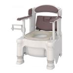 ウェルファン ポータブルトイレ FX-30 らくゾウくん アースブラウン ソフト便座(脱臭) 高齢者 介護用品 福祉用具 トイレ 簡易トイレ 簡単トイレ 排泄関連 非常用 介助