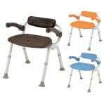 ウェルファン シャワーチェア [ユクリア] ミドルSP腰当付きおりたたみN 高齢者 介護用品 福祉用具 お風呂 椅子 腰掛け椅子 浴槽椅子