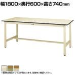 山金工業 中量作業台 耐荷重500kg メラミン天板 ワークテーブル 500シリーズ SJM-1860 幅1800×奥行600×高さ740mm
