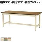 山金工業 中量作業台 耐荷重800kg メラミン天板 ワークテーブル 800シリーズ SVM-1875 幅1800×奥行750×高さ740mm