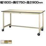山金工業 軽量作業台 キャスター付き 全体耐荷重160kg ポリエステル天板 ワークテーブル 300シリーズ 移動式 SWPHC-1875 幅1800×奥行750×高さ900mm