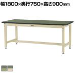 山金工業 ワークテーブル バイス専用タイプ 均等耐荷重1200kg 塩ビシート天板 SZRVH-1875 幅1800×奥行750×高さ900mm