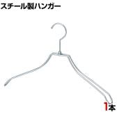 スチール製ハンガー 1本 衣料品用ハンガー 洋服用ハンガー 湾曲 幅380mm シンプル 洋服掛け ディスプレイ 業務用 新生活 クローゼット収納 クローム
