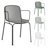 アダル ADAL ヴィラ アーム付き ミーティングチェア ダイニング スタッキング可能 屋外 アウトドア ガーデンチェア スチール製 幅580×奥行540×高さ770mm