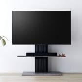 壁掛け テレビ台 壁寄せ テレビスタンド 特大 棚付き 配線収納 ハイタイプ 40型～65型対応 TVスタンド 省スペース セラミック柄 幅1000×奥行470×高さ1128mm