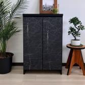 下駄箱 日本製 シューズボックス 玄関 靴箱 コンパクト スリム 国産 モダン 大理石調 ホワイト ブラック 完成品 幅595×奥行350×高さ930mm