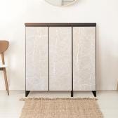 下駄箱 日本製 シューズボックス 玄関 靴箱 国産 モダン 大理石調 ホワイト ブラック 完成品 幅890×奥行350×高さ930mm