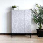 下駄箱 日本製 シューズボックス 玄関 靴箱 コンパクト スリム 国産 モダン セラミック調 大理石調 グレー ベージュ 完成品 幅750×奥行350×高さ1072mm