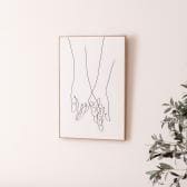 アートパネル C モダン 北欧 モノクロ 白黒 手 A2 絵 絵画 インテリア雑貨 アート デザインボード インテリア 飾り 壁掛け 壁飾り 幅400×奥行25×高さ600mm