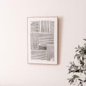 アートパネル D モダン 北欧 モノクロ 白黒 線 A2 絵 絵画 インテリア雑貨 アート デザインボード インテリア 飾り 壁掛け 壁飾り 幅400×奥行25×高さ600mm