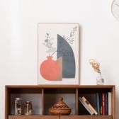 アートパネル H モダン 北欧 モノクロ 白黒 線 A2 絵 絵画 インテリア雑貨 アート デザインボード インテリア 飾り 壁掛け 壁飾り 幅400×奥行25×高さ600mm