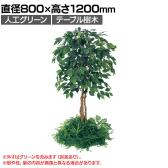 ベルク 土台パネル 450丸型 フィカスベンジャミン 国産 プランター テーブル樹木 人工観葉植物 フェイクグリーン GR5135 直径800×高さ1200mm オフィス 休憩室