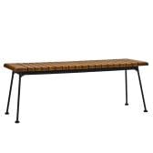 HAOK BENCH ハオクベンチ カフェチェア 木製 2人掛け ダイニングベンチ 屋外対応 天然木 ベランダ カフェ アウトドア 幅1200×奥行400×高さ450mm