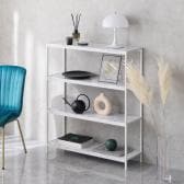 オープンラック 大理石調 ブラック ホワイト ストーン ラック おしゃれ モダン スチール ディスプレイラック 収納棚 収納ラック 幅900×奥行300×高さ1090mm