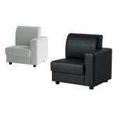 aven ボンドソファ 組合せソファ 左肘用 応接ソファ 1人掛けソファ PVCレザー 幅700×奥行700×高さ740mm