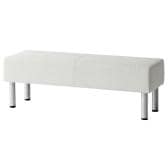 aven ロビーベンチ ロビーチェア エントランスチェア はっ水加工張地 アジャスター付き ベージュ 幅1200×奥行400×高さ400mm