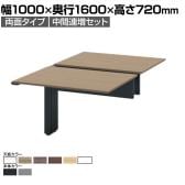 【追加/増設用】ITOKI INTERLINK R インターリンクRパネル脚・両面タイプ中間連増セット フリーアドレスデスク 幅1000×奥行1600×高さ720mm CLR-106TES
