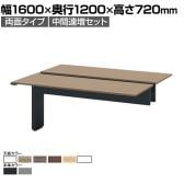【追加/増設用】ITOKI INTERLINK R インターリンクRパネル脚・両面タイプ中間連増セット フリーアドレスデスク 幅1600×奥行1200×高さ720mm CLR-162TES