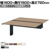 【追加/増設用】ITOKI INTERLINK R インターリンクRパネル脚・両面タイプ中間連増セット フリーアドレスデスク 幅1600×奥行1600×高さ720mm CLR-166TES