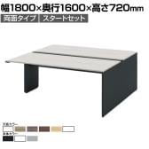 【本体】ITOKI(イトーキ) INTERLINK R インターリンクRパネル脚・両面タイプスタートセット フリーアドレスデスク 幅1800×奥行1600×高さ720mm CLR-186SES