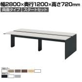 【本体】ITOKI(イトーキ) INTERLINK R インターリンクRパネル脚・両面タイプスタートセット フリーアドレスデスク 幅2800×奥行1200×高さ720mm CLR-282SES