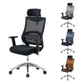 コイズミ JG3チェア オフィスチェア デスクチェア 肘付き 高さ調節可能 ナイロンキャスター ヘッドレスト付き メッシュ 幅680×奥行660~990×高さ1155~1333mm