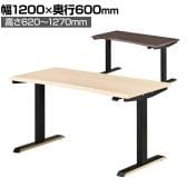 コイズミ GENTLER ジェントラー 電動昇降デスク 高さ調節 スタンディングデスク 昇降机 配線収納 テレワーク 学習机 幅1200×奥行600×高さ620～1270mm