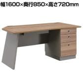 【日本製】大川家具 役員用片袖デスク 社長机 役員用デスク 引き出し付き オールロック錠 役員用家具 エグゼクティブ家具 国産 幅1600×奥行850×高さ720mm