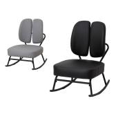 セポラ ロッキングチェア 1人掛けソファ ラウンジ スタンダード セパレート背面 ポケットコイル 合成皮革 レザー 脚裏シール付き コンパクト 揺れ 休憩