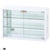 卓上コレクションケース 横型 ディスプレイ スリム 収納 ガラス コレクションラック 背面鏡 幅600×奥行230×高さ400mm