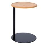 グラシュー サイドテーブル ナイトテーブル ソファテーブル 円形 オーク材 北欧 ナチュラル 完成品 幅440×奥行440×高さ570mm