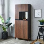 【設置無料】 ハイタイプ シューズボックス 日本製 下駄箱 脚付き セラミック調 アジャスター付き 可動棚付き 縦型 大容量 収納 幅740×奥行370×高さ1770mm