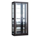 モリタインテリア ハイタイプ コレクションケース ガラス LED 照明付き 背面ミラー 収納 棚 ショーケース フィギュアケース コレクションボード ディスプレイラック 幅794×奥行411×高さ1750mm